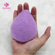 organic konjac sponge Activated Bamboo Charcoal  teardrop facial cleaning sponge